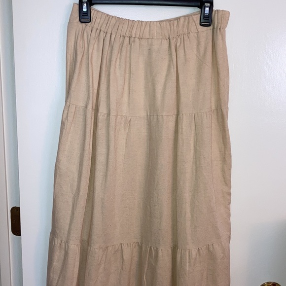 MIDNIGHT SKY, Size M, Rayon Cotton, Linen blend Skirt - Picture 3 of 7